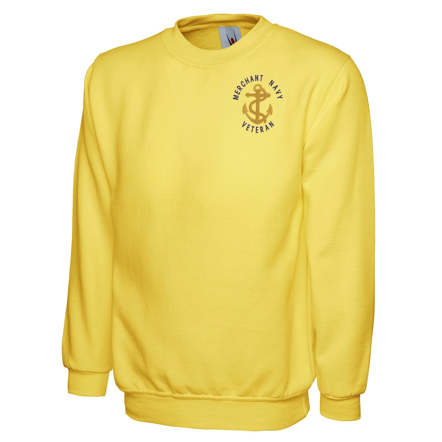 Merchant Navy Veteran Anchor Embroidered Classic Sweatshirt