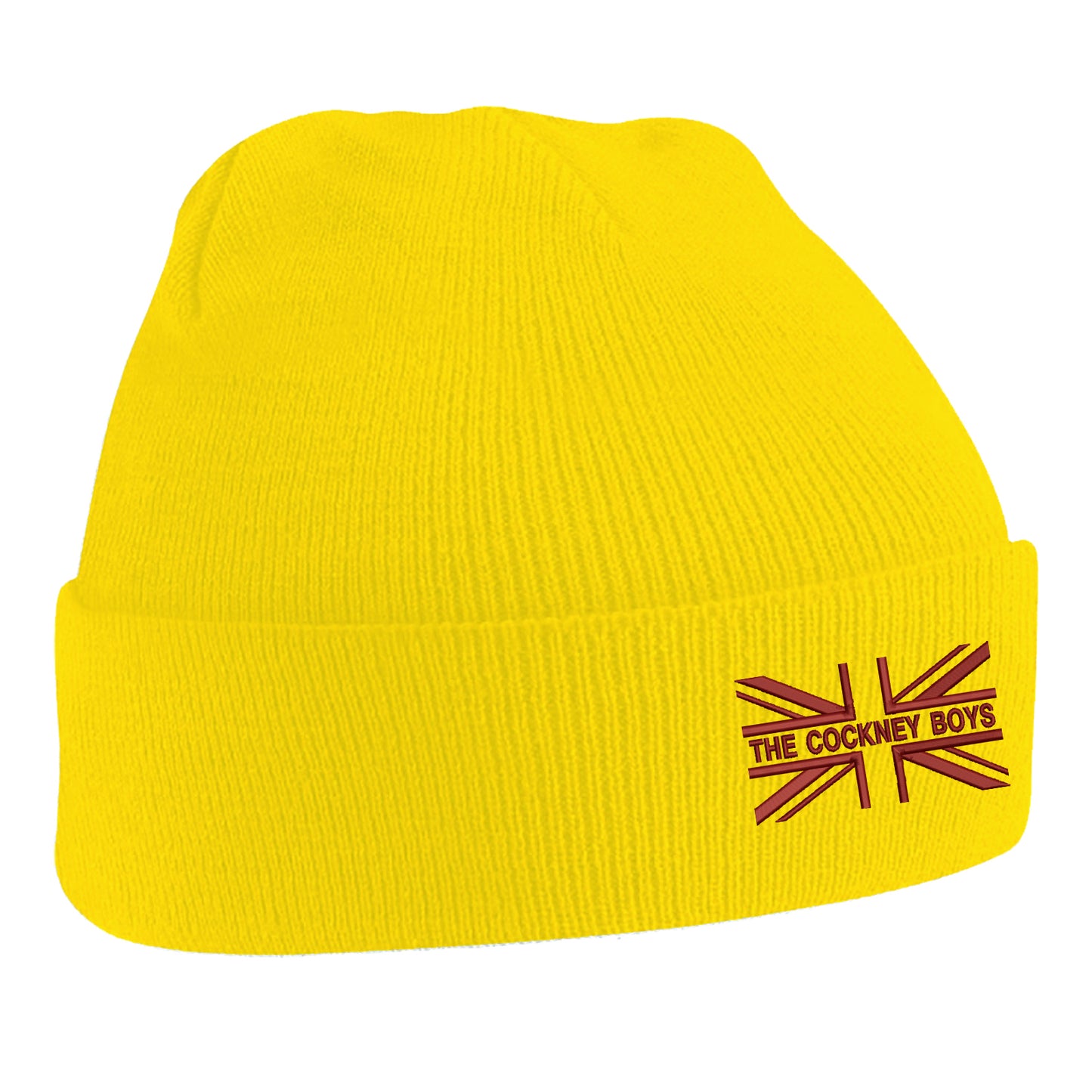 The Cockney Boys Union Jack Embroidered Beanie Hat