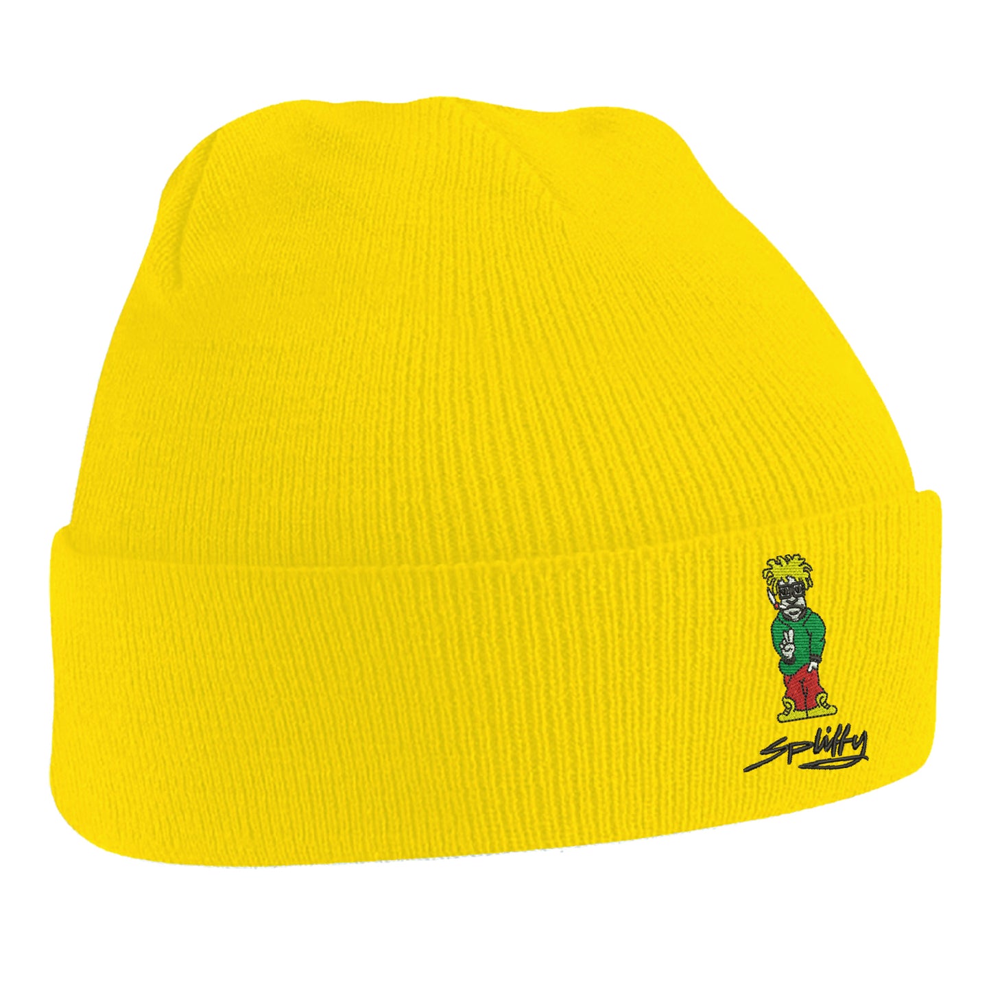 Retro Eclipse Embroidered Beanie Hat
