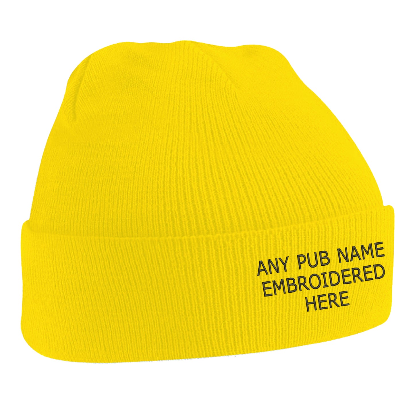 Personalised Embroidered Pub Beanie Hat