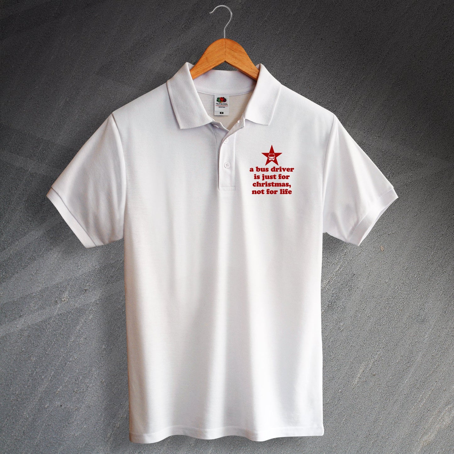 Bus Driver Christmas Polo Shirt