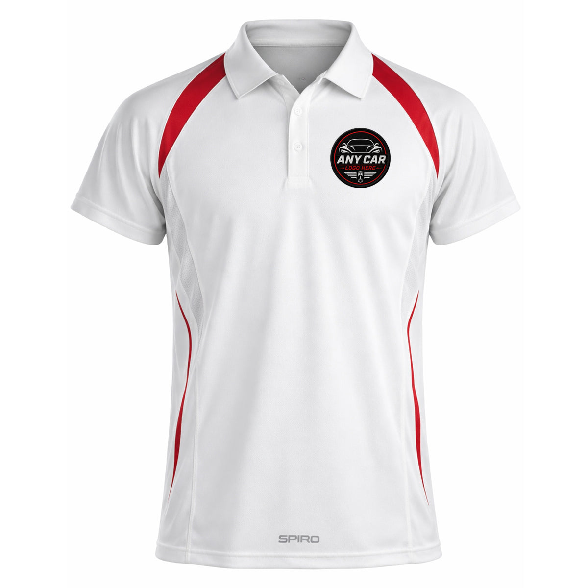 Any Car Logo Embroidered Performance Lightweight Sport Polo Shirt