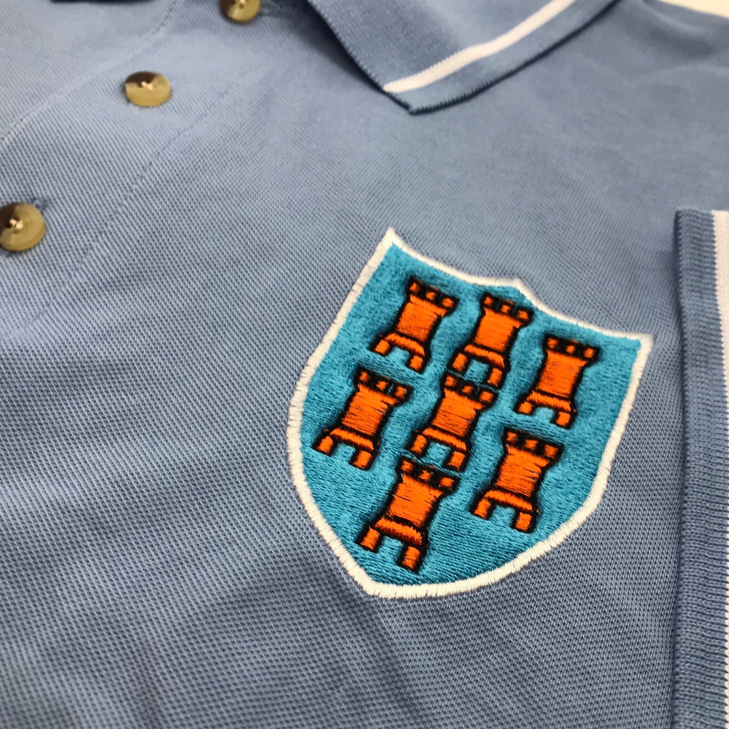 Retro Ballymena Football Polo Shirt