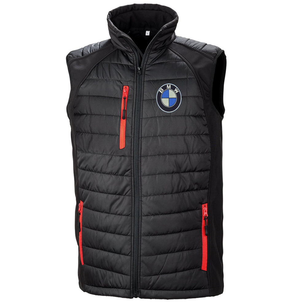 BMW Embroidered Compass Padded Softshell Gilet