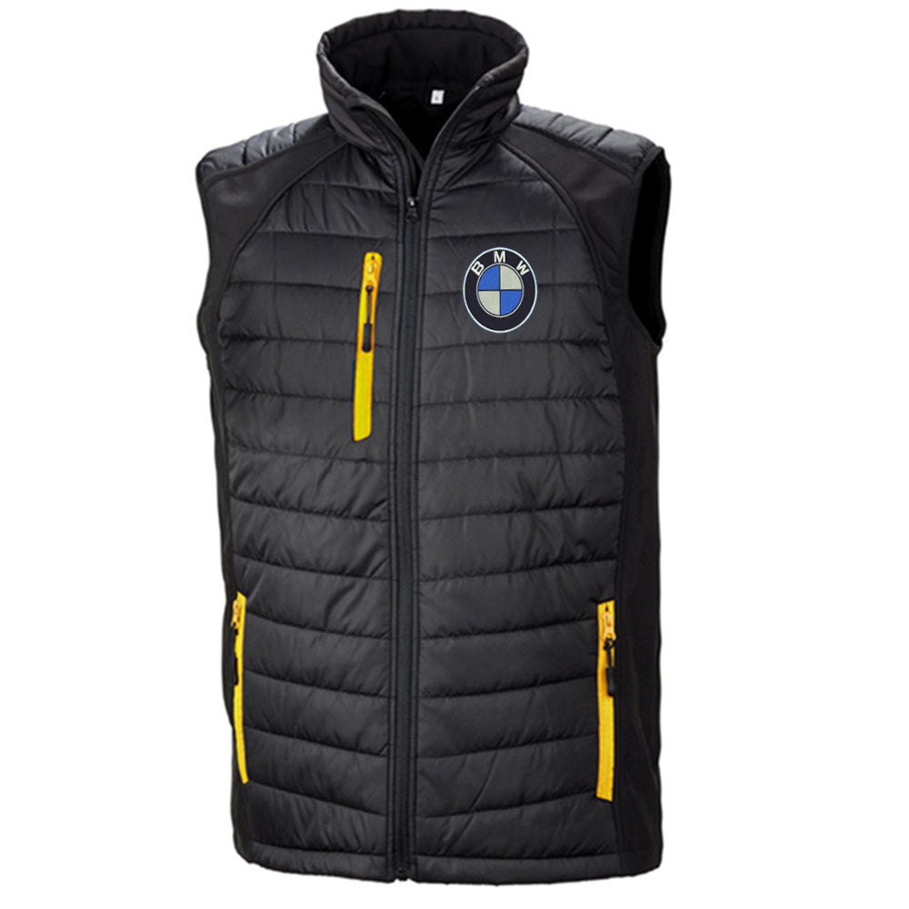 BMW Embroidered Compass Padded Softshell Gilet