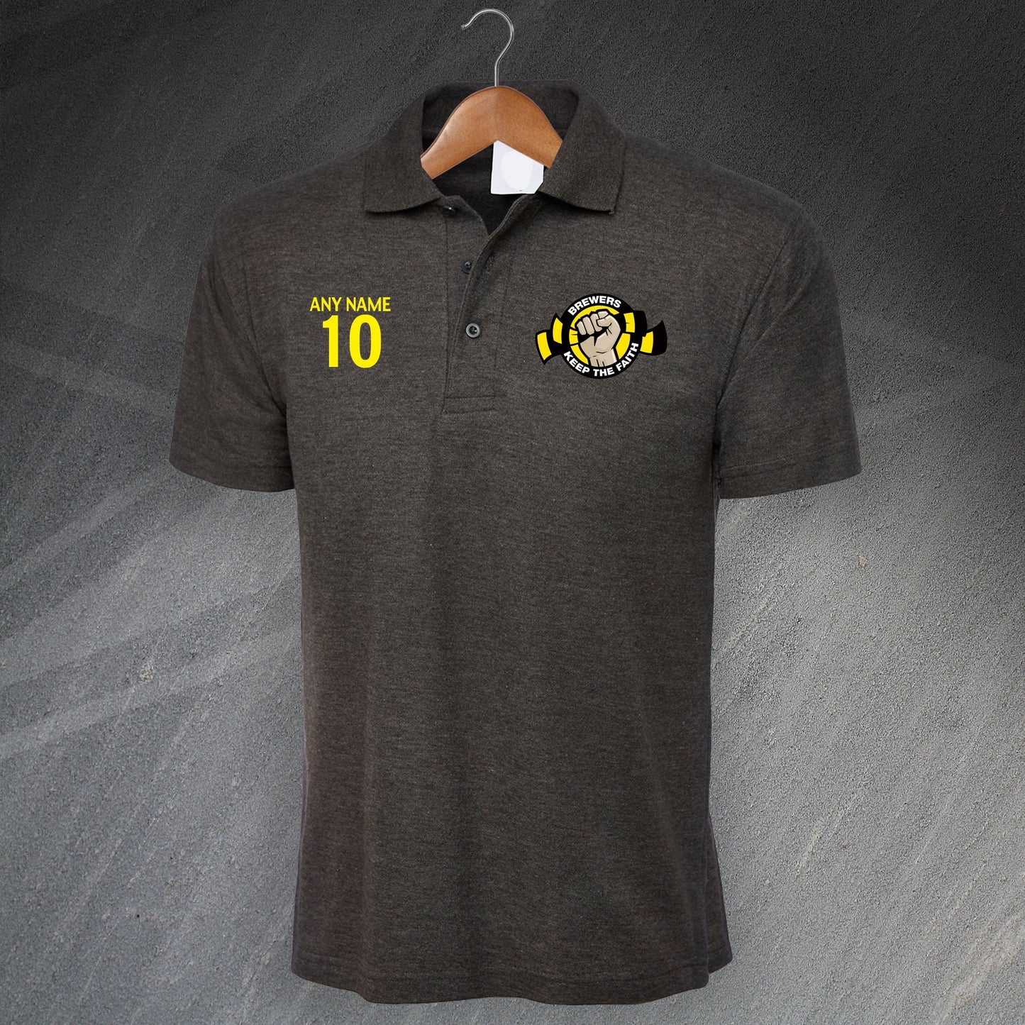 Brewers Keep The Faith Polo Shirt with any Number & Name