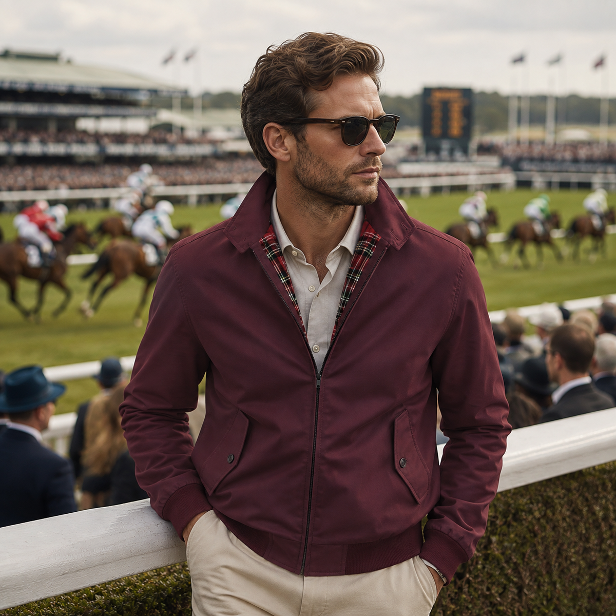 Burgundy Harrington Jacket