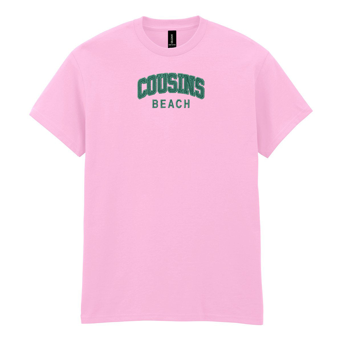 Cousins Beach Embroidered Heavy Cotton T Shirt