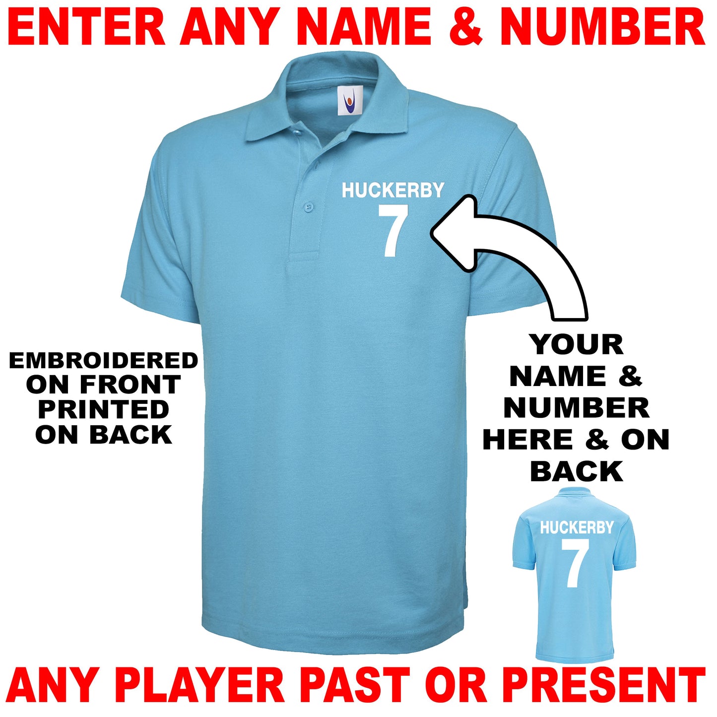 Custom Coventry Football Shirt Darren Huckerby