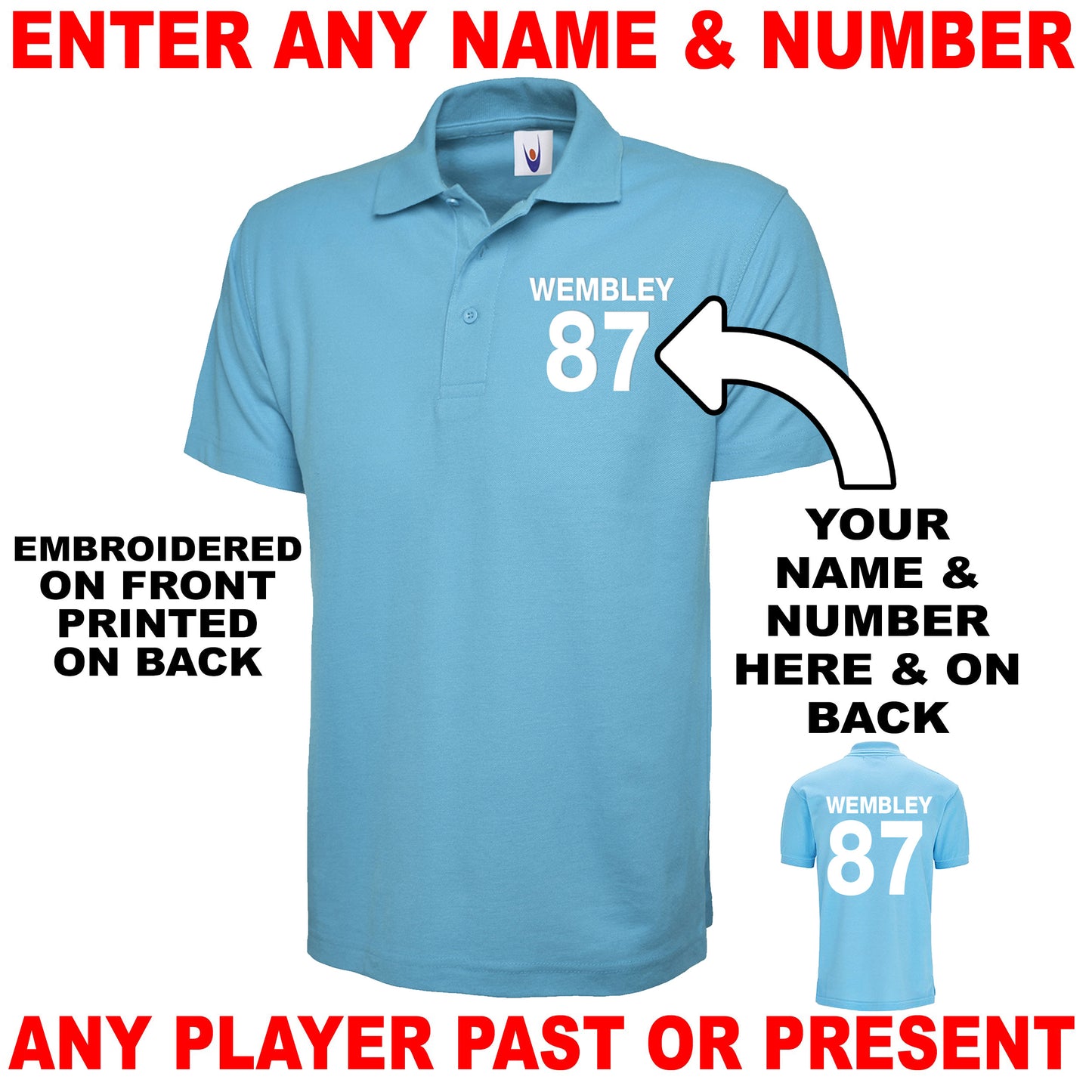 Custom Coventry Football Shirt any FA Cup Wembley 1987