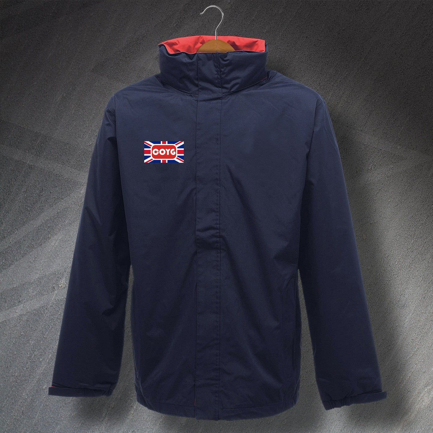 COYG Embroidered Union Jack Waterproof Jacket