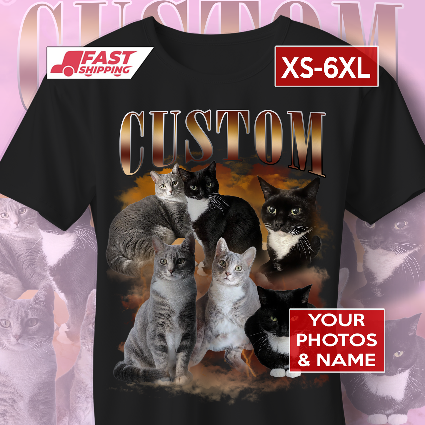 Custom Cat T Shirt
