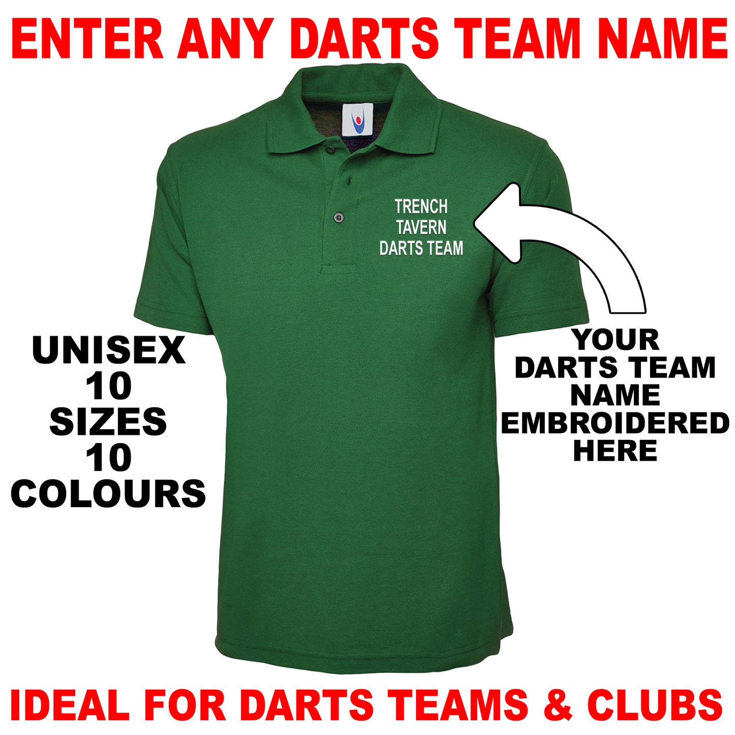Custom Darts Team Polo Shirts UK