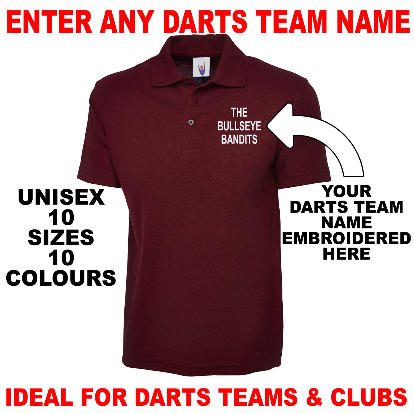 Custom Darts Team Polo Shirts UK