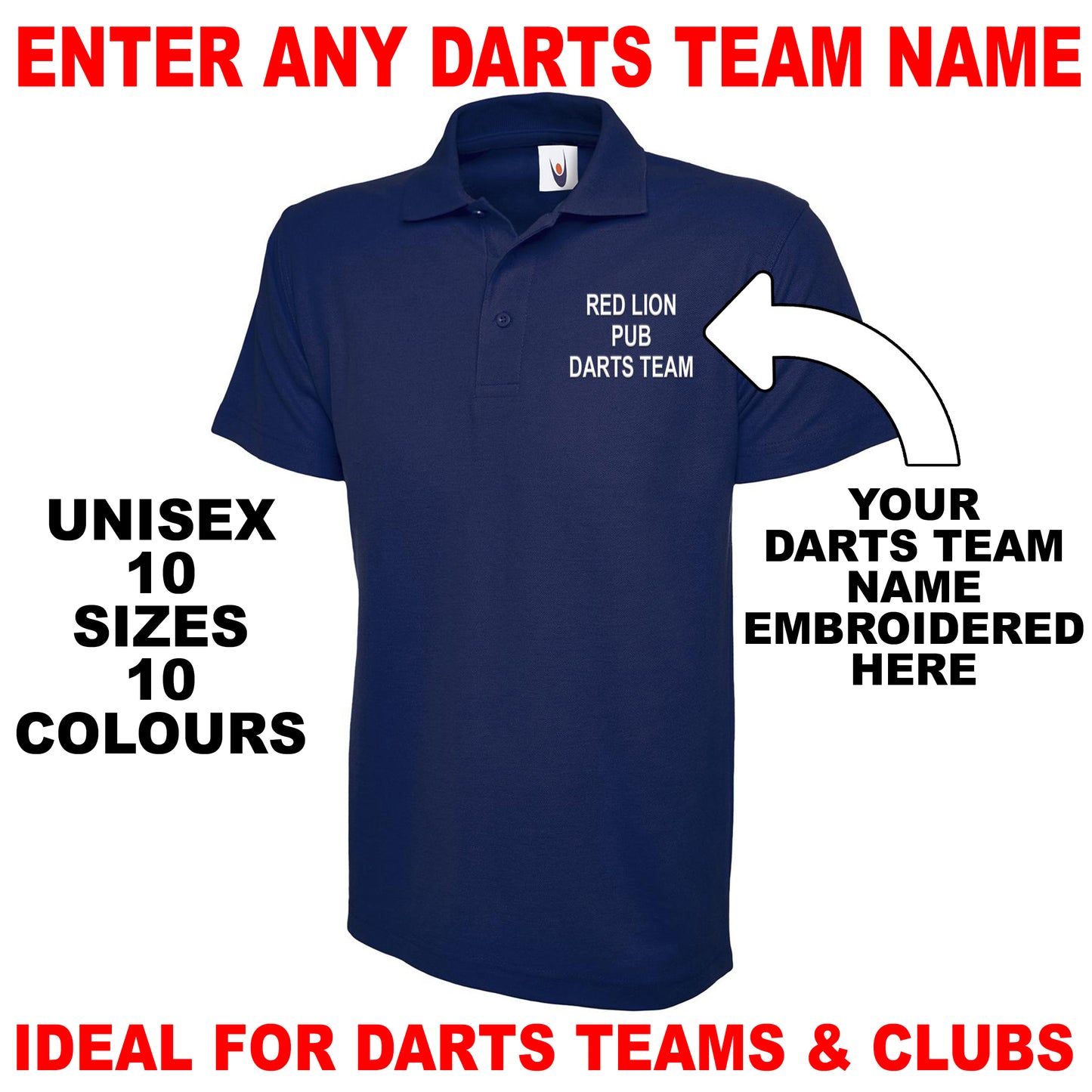 Custom Darts Team Polo Shirts UK