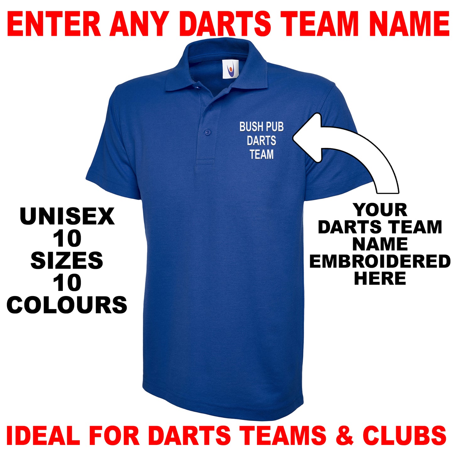 Custom Darts Team Polo Shirts UK