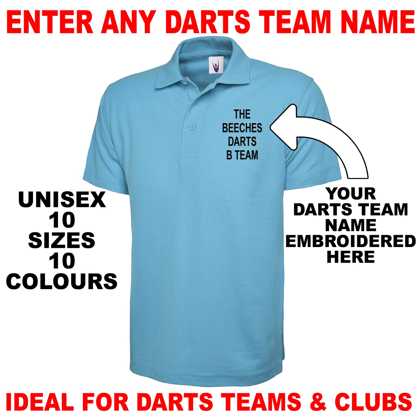 Custom Darts Team Polo Shirts UK