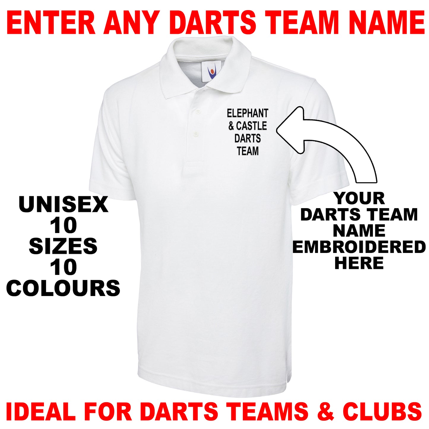 Custom Darts Team Polo Shirts UK
