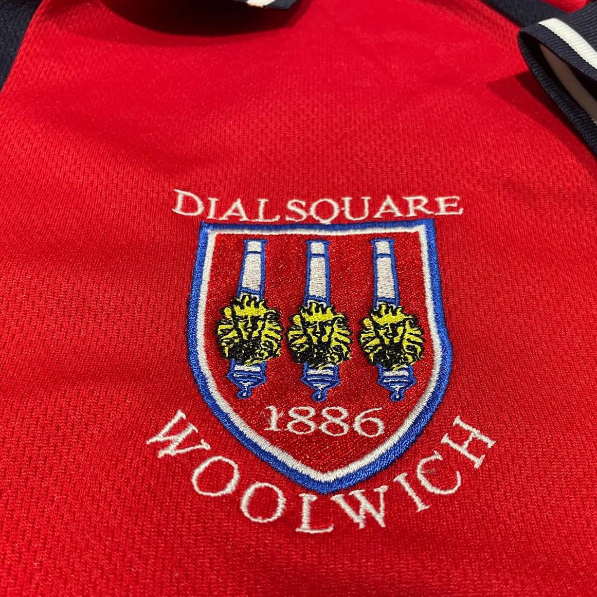 Retro Dial Square Embroidered Sports Polo Shirt - Red Navy XL