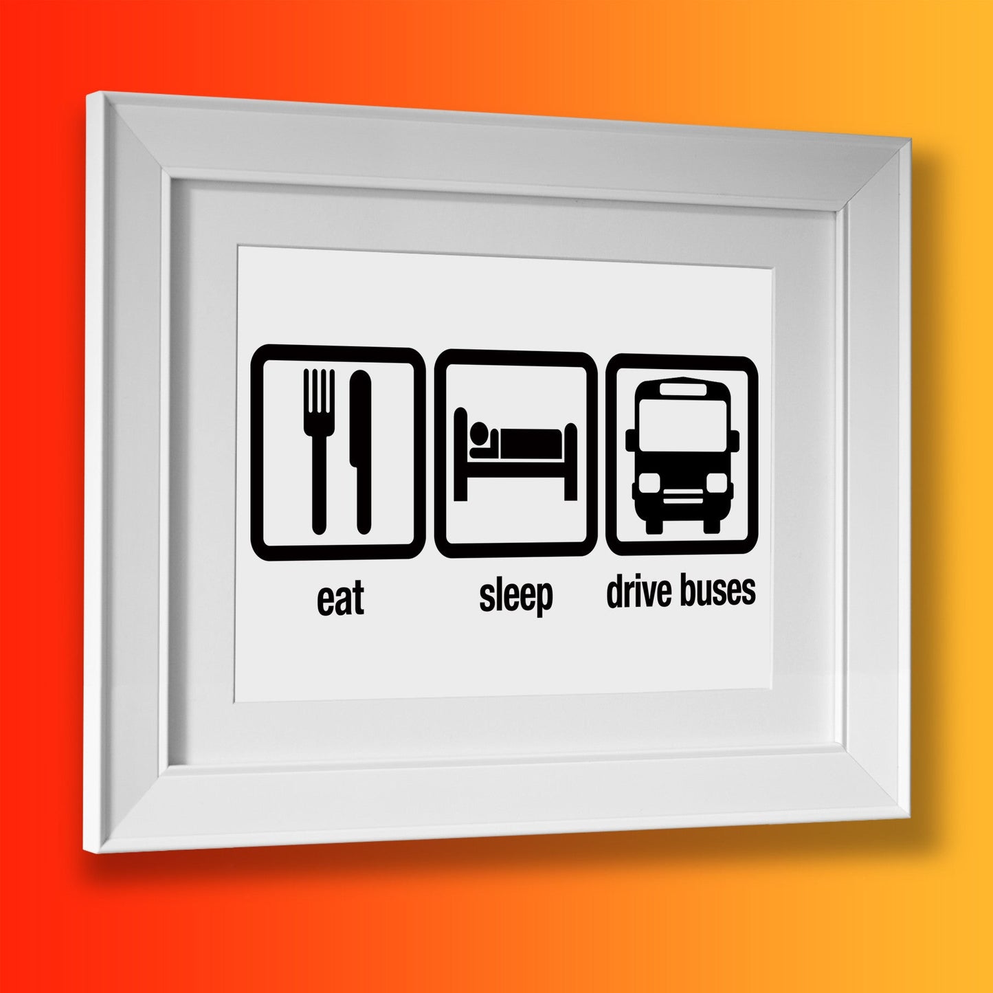 Eat Sleep Drive Buses Framed Print