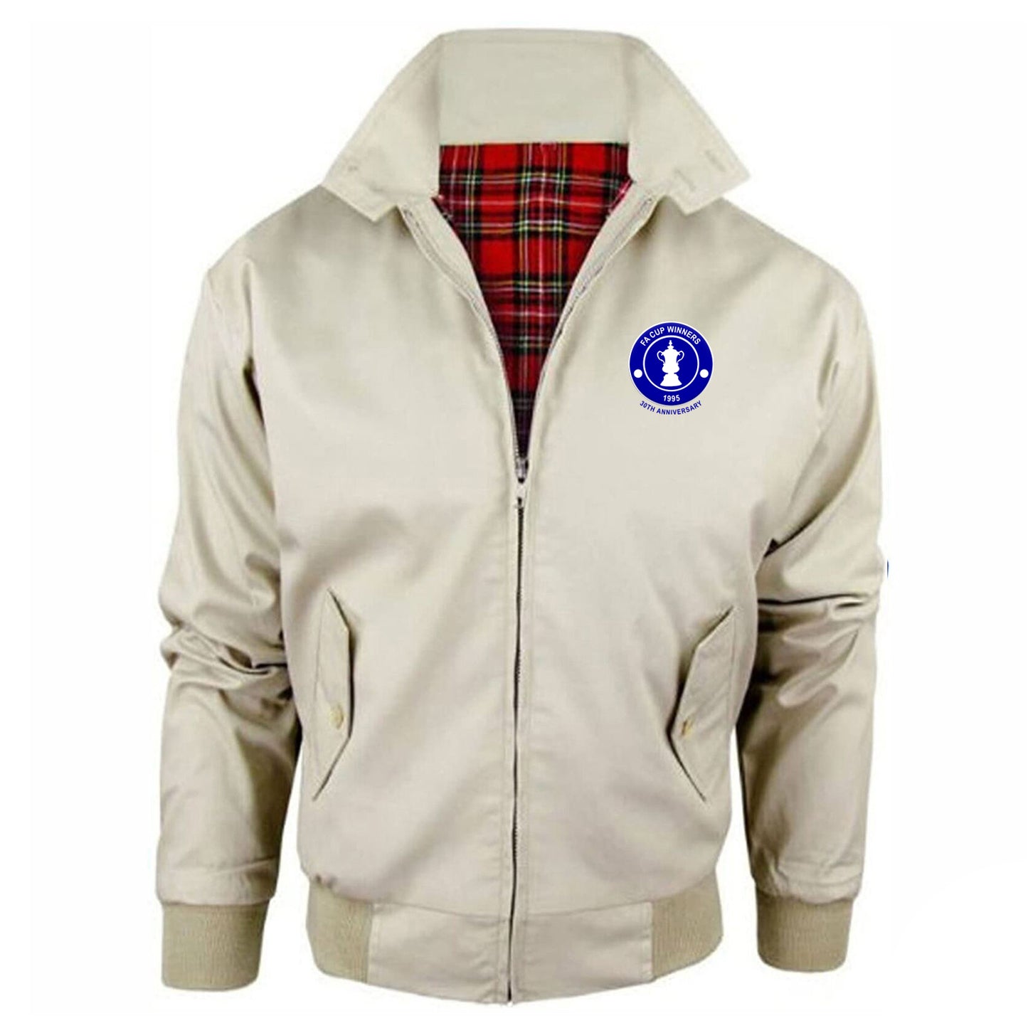 Retro Everton FA Cup Winners 1995 30th Anniversary Embroidered Classic Harrington Jacket
