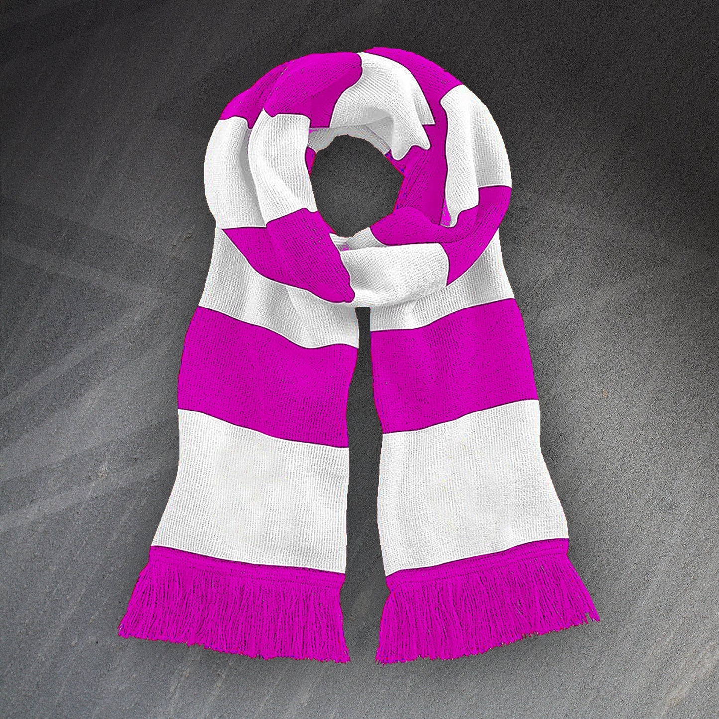 Fuchsia White Bar Scarf