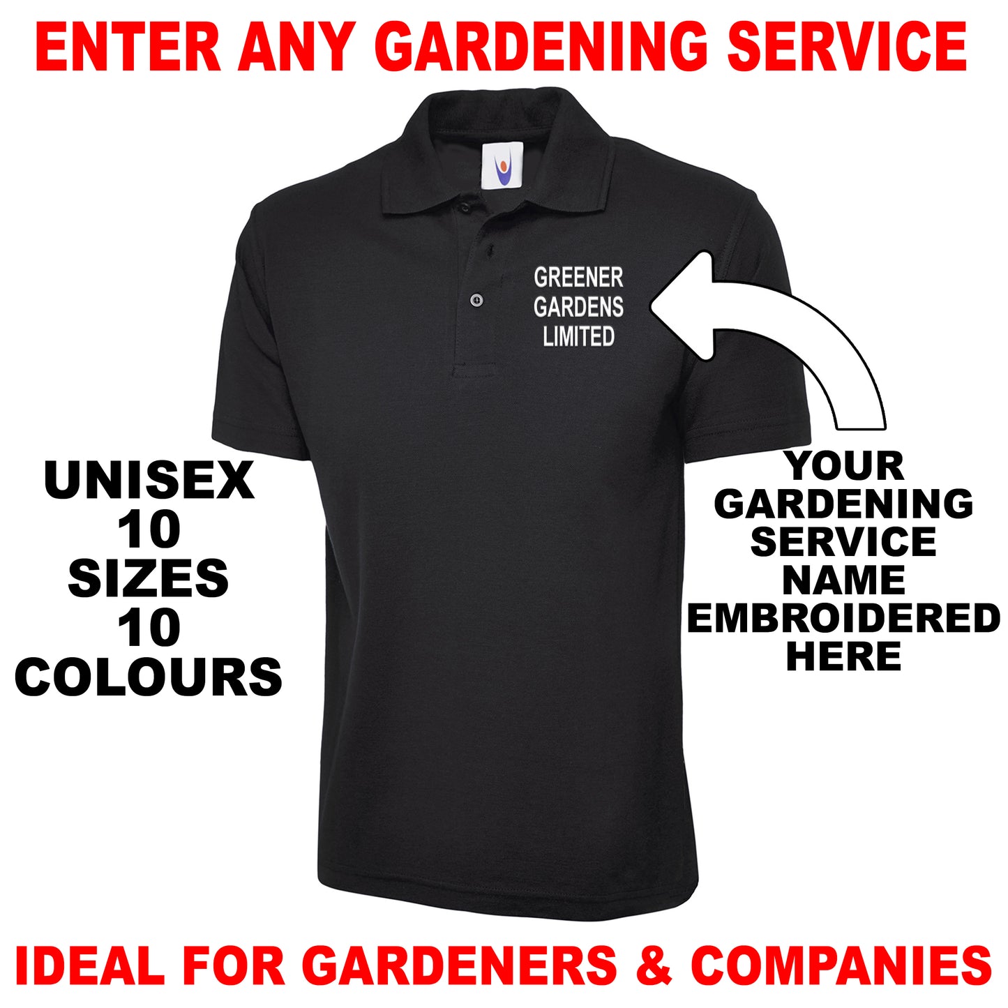 Personalised Gardening Polo Shirts UK