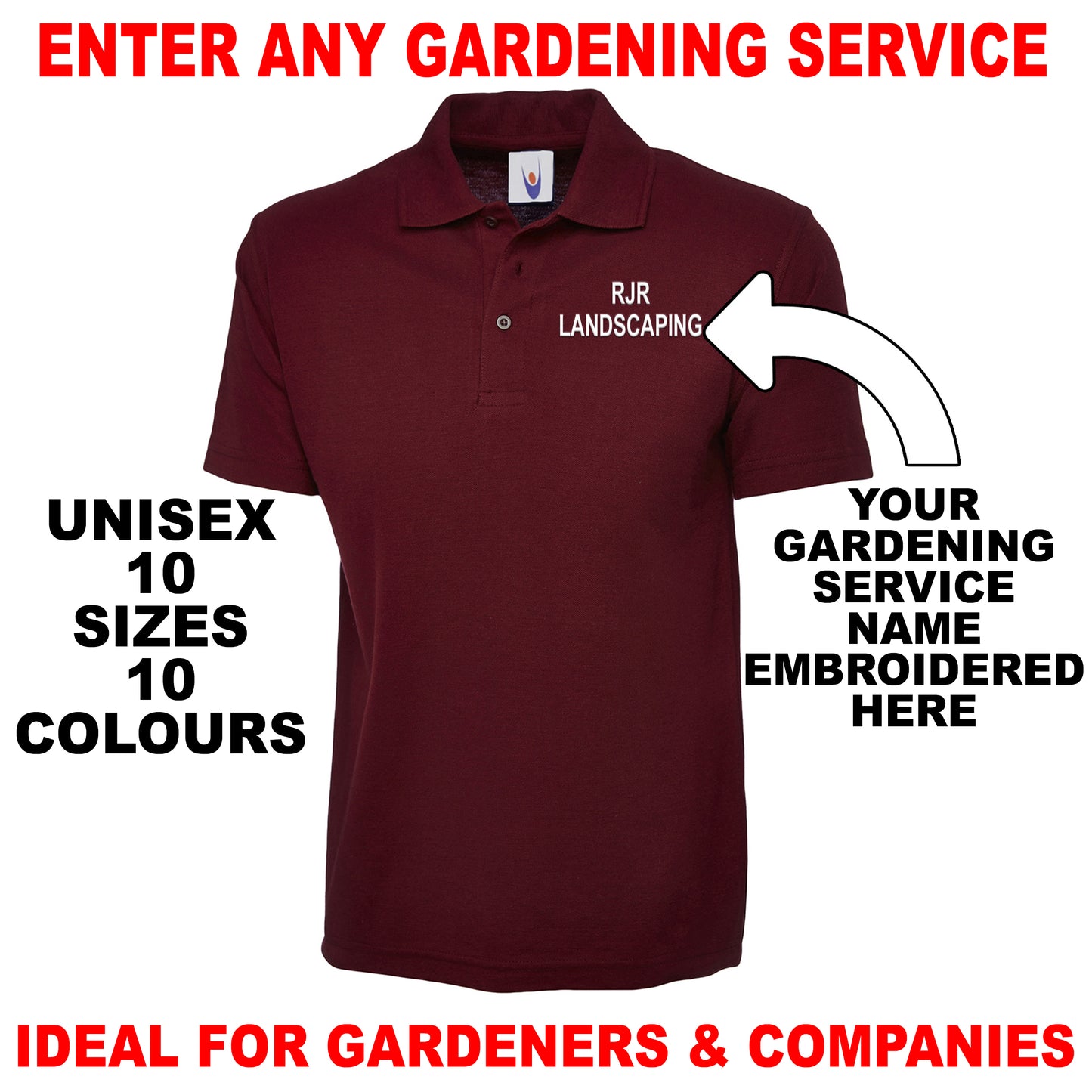 Personalised Gardening Polo Shirts UK