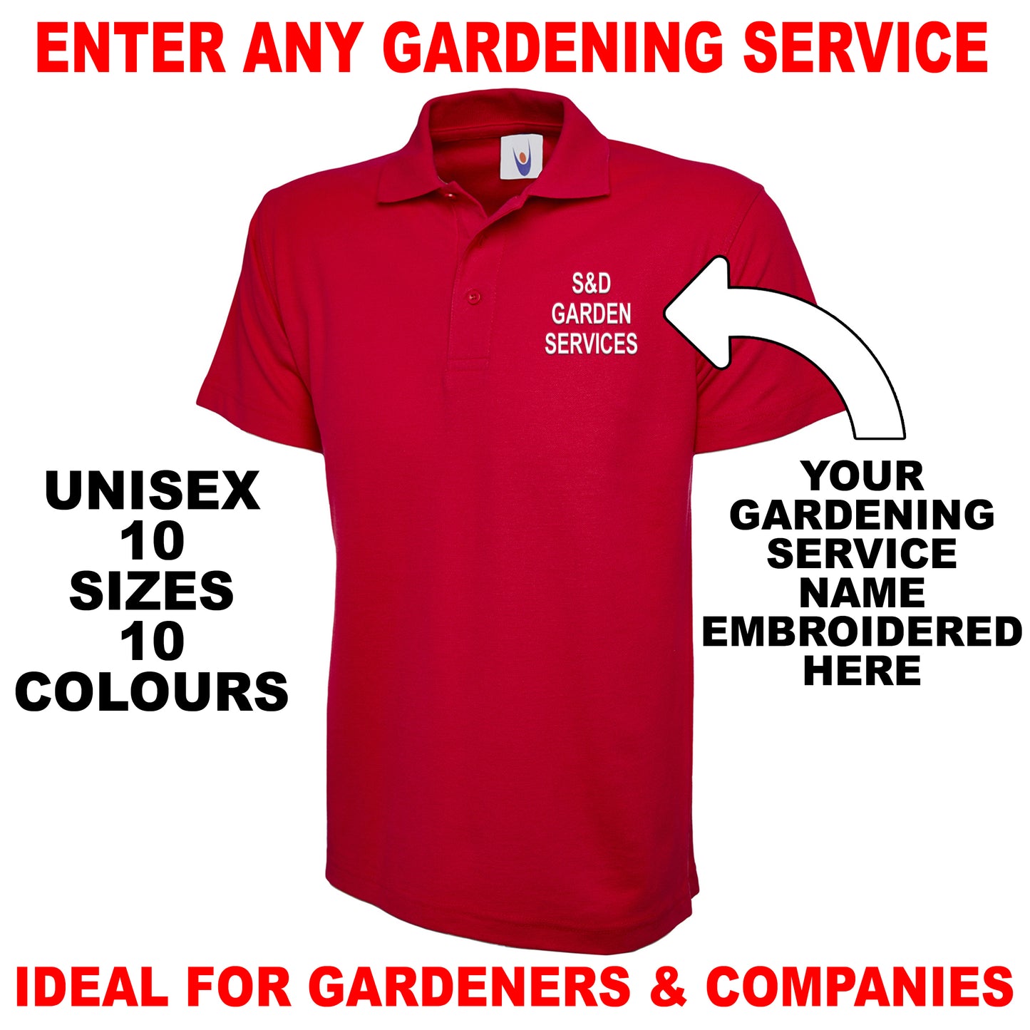Personalised Gardening Polo Shirts UK