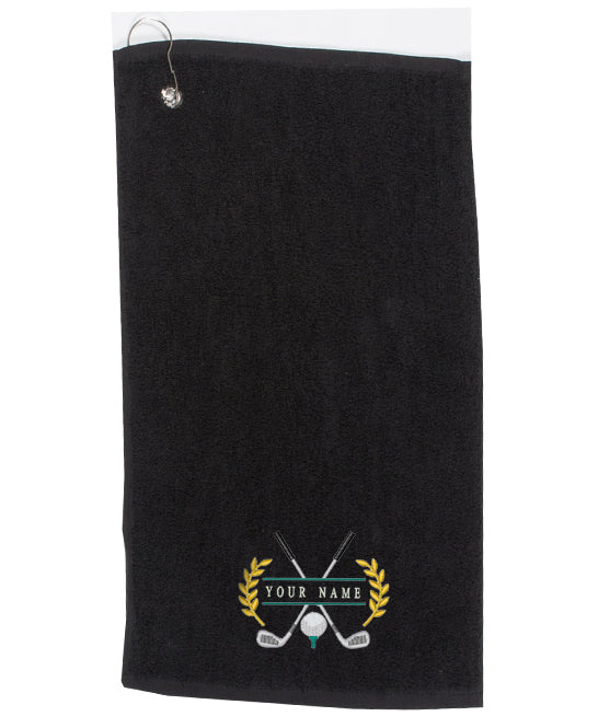 Personalised Embroidered Golf Towel