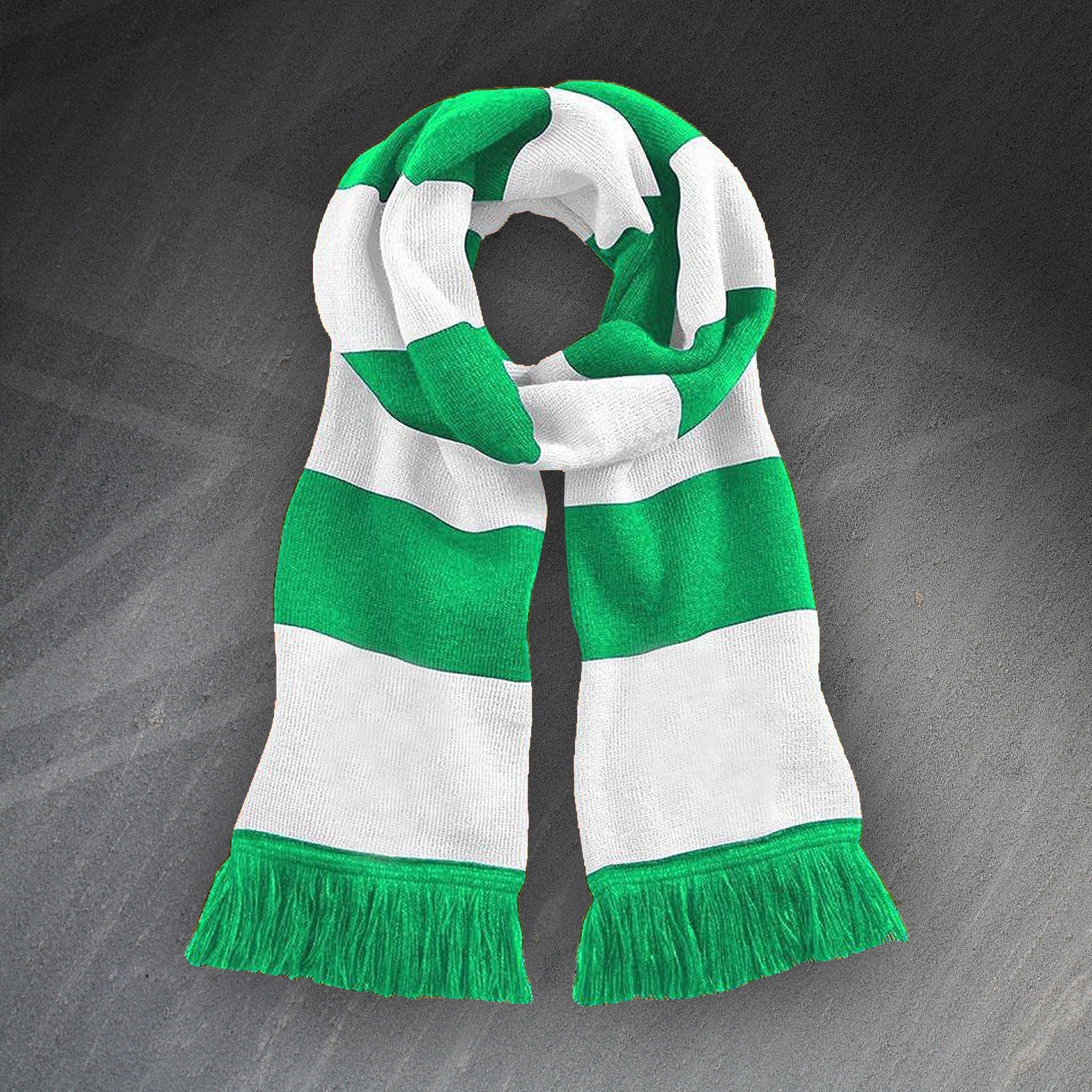 Green White Bar Scarf
