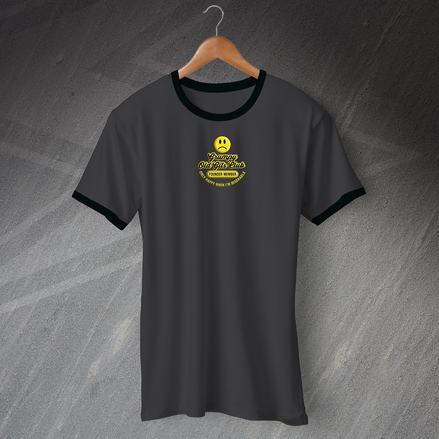 Grumpy Old Gits Club Founder Member Embroidered Ringer Shirt
