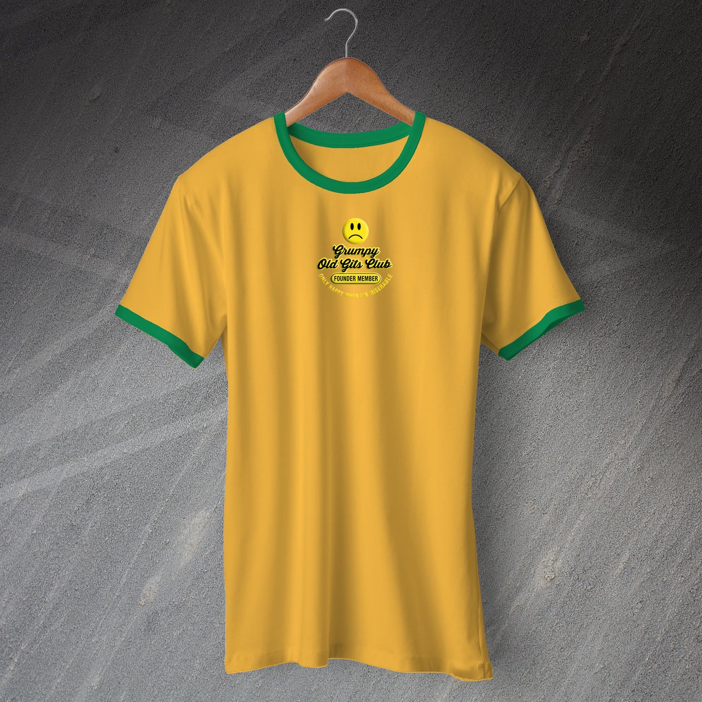 Grumpy Old Gits Club Founder Member Embroidered Ringer Shirt