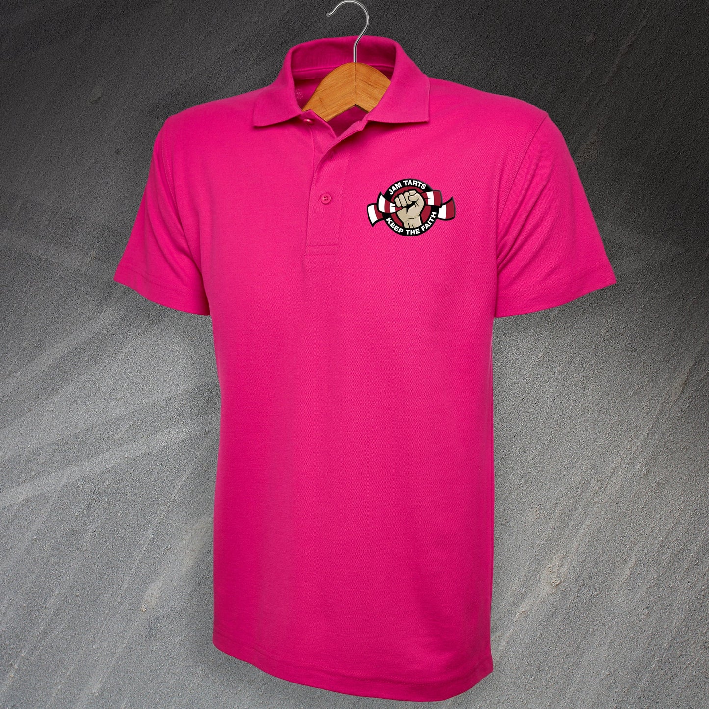 Jam Tarts Keep The Faith Embroidered Polo Shirt