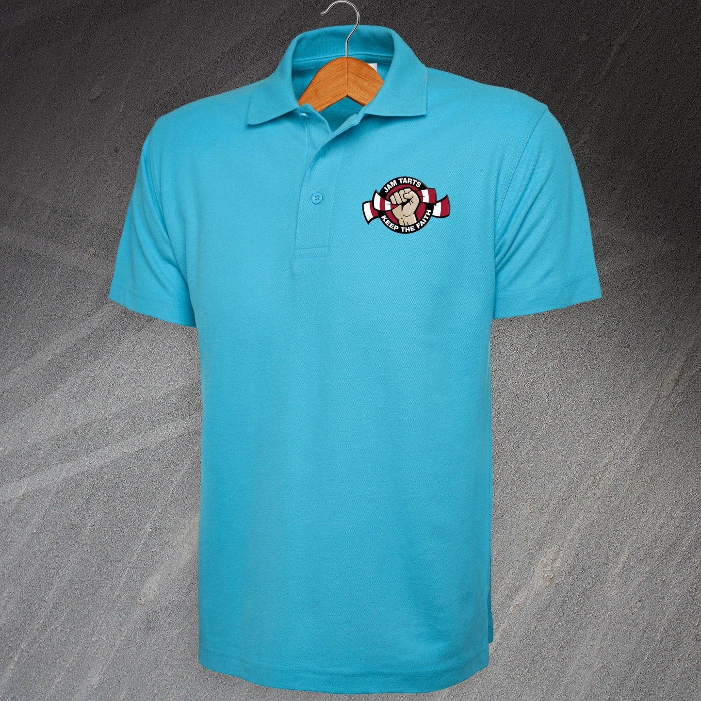 Jam Tarts Keep The Faith Embroidered Polo Shirt