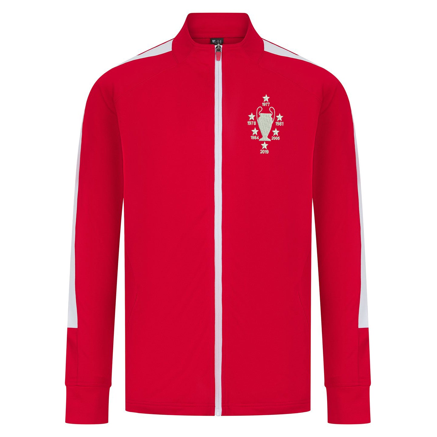 Retro Liverpool Six Time European Cup Winners Embroidered Knitted Tracksuit Top