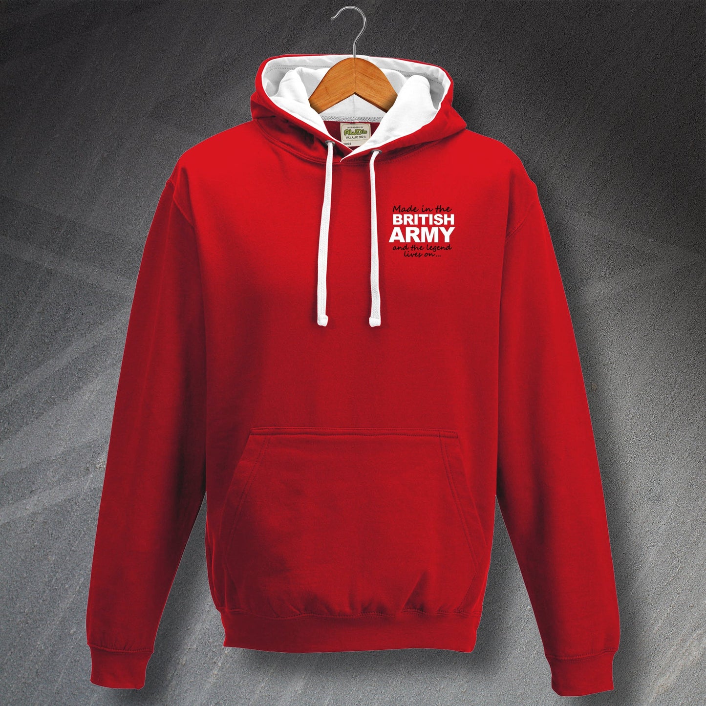 Made in The British Army and The Legend Lives On Contrast Hoodie