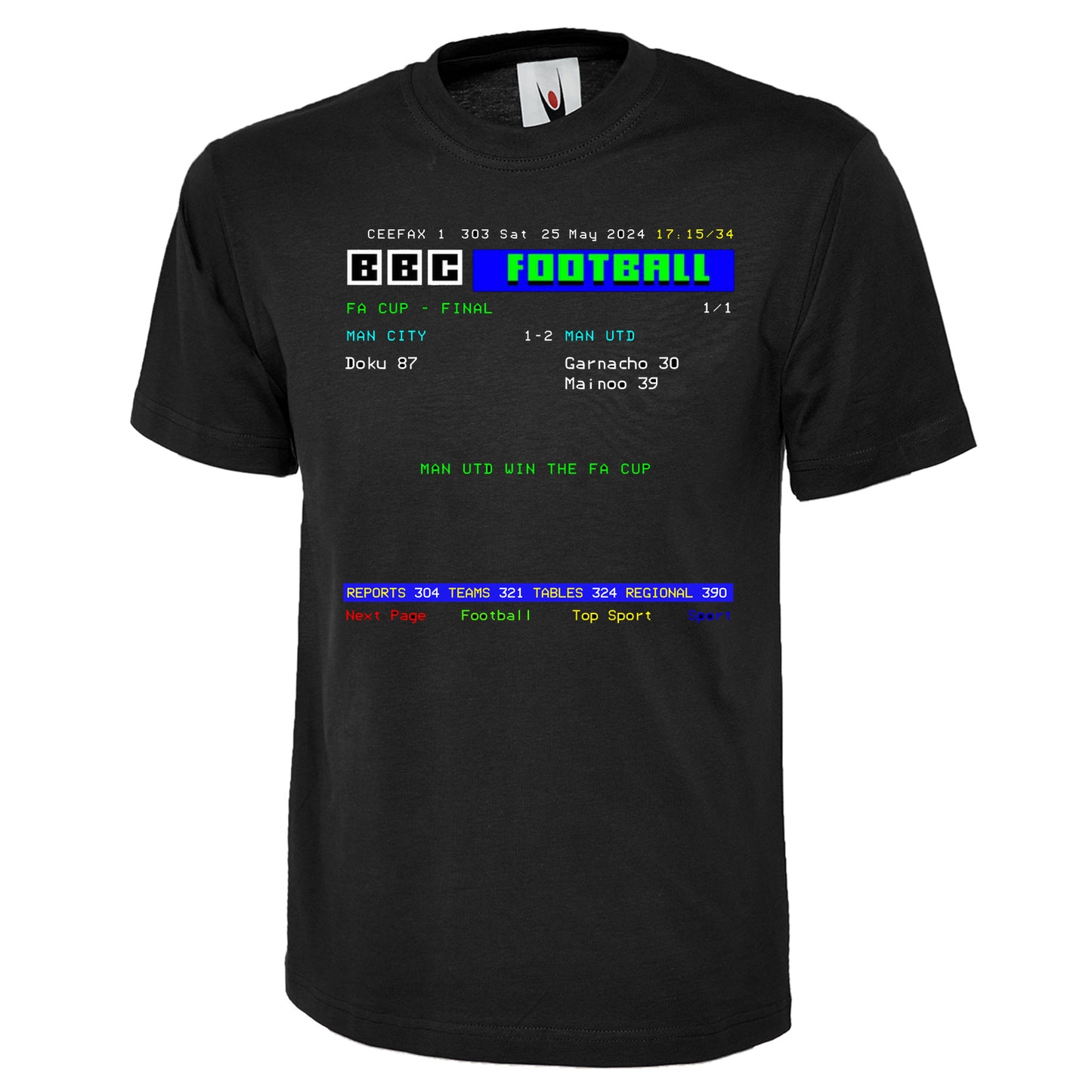 Man Utd 2 Man City 1 FA Cup Winners T-Shirt