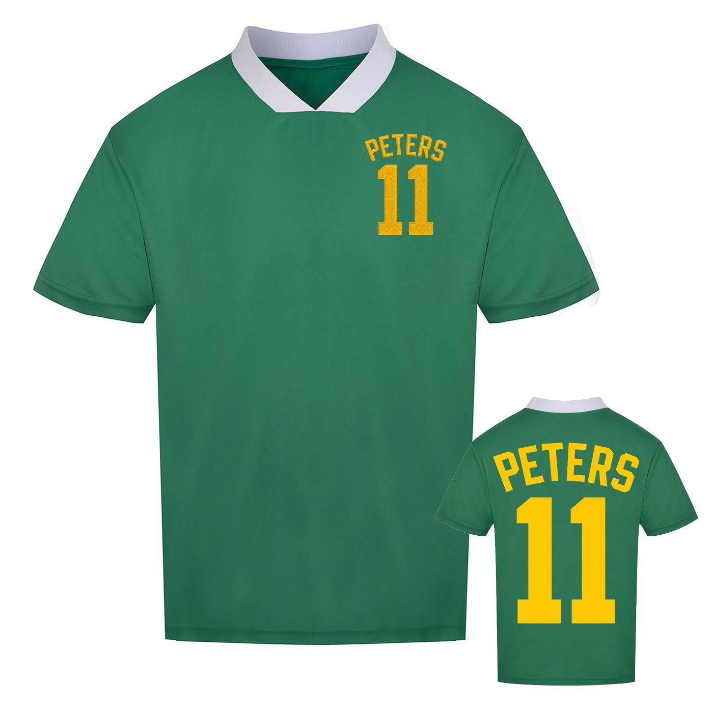 Peters 11 Embroidered Retro Sports Jersey with Print on Back