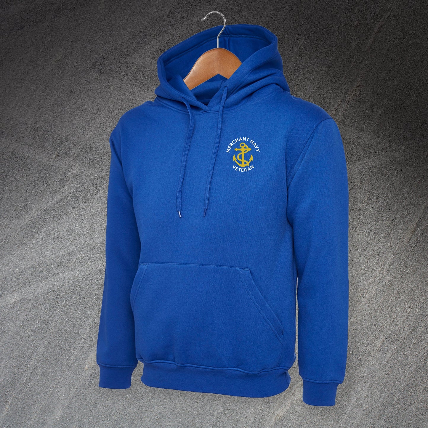 Merchant Navy Veteran Anchor Embroidered Hoodie