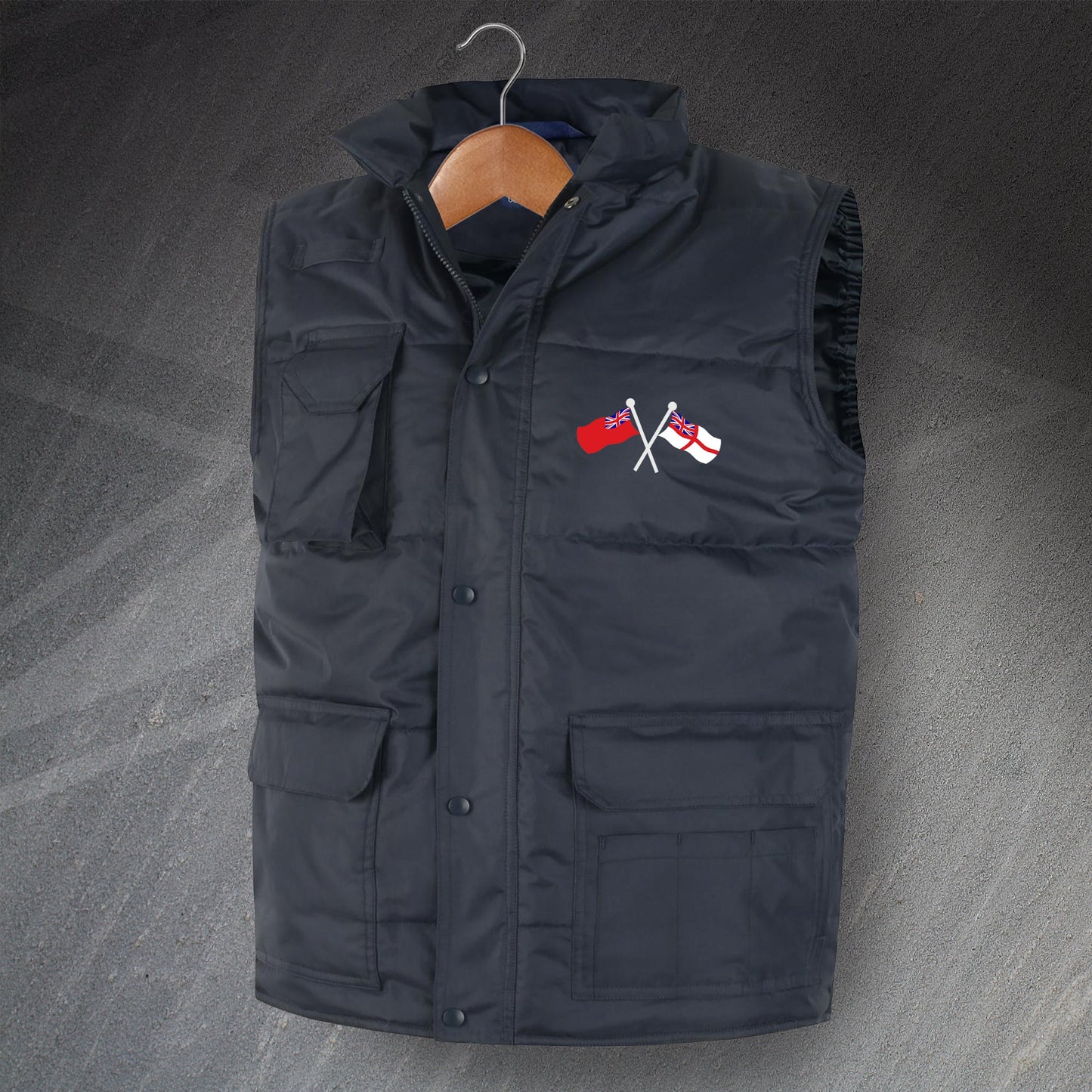 Royal Navy White Ensign & Merchant Navy Red Ensign Friendship Bodywarmer