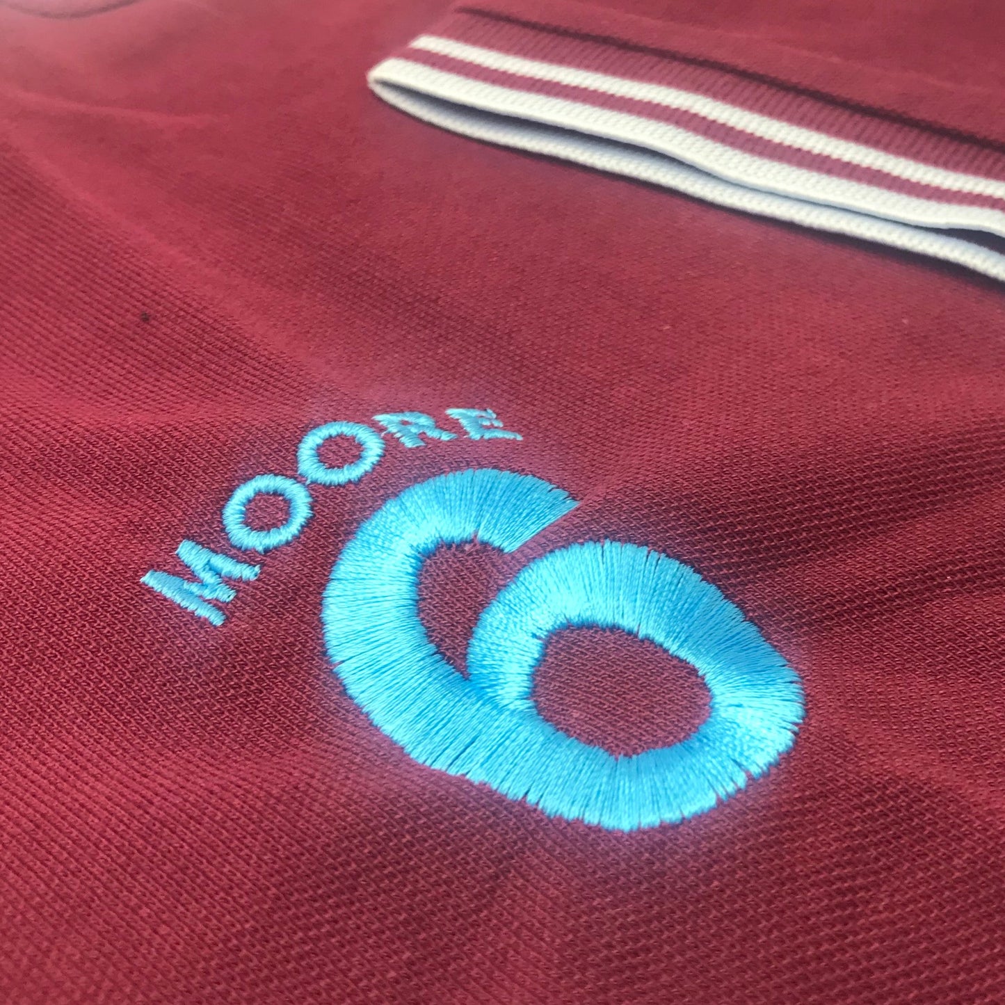 Moore Football Tipped Polo Shirt