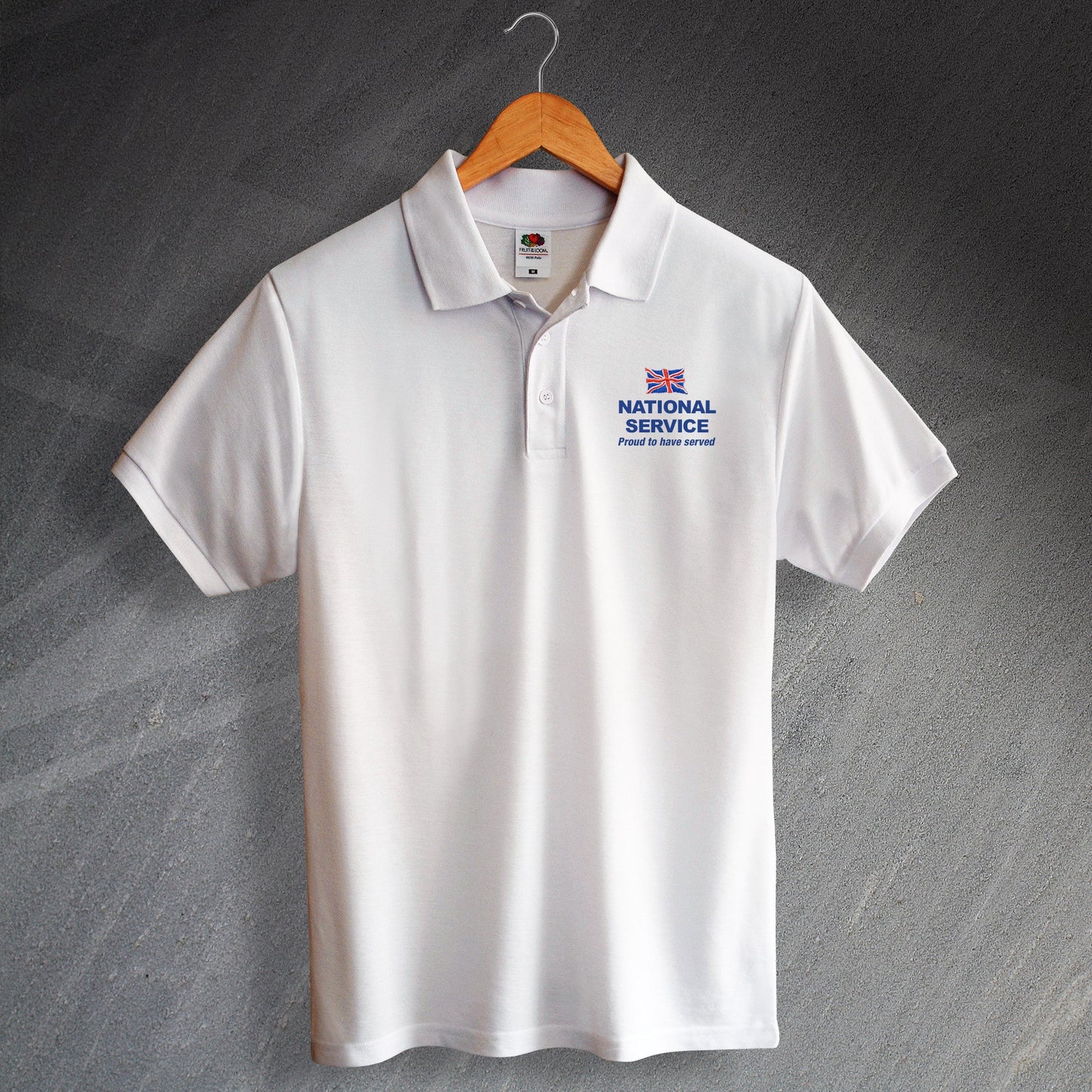 National Service Embroidered Polo Shirt