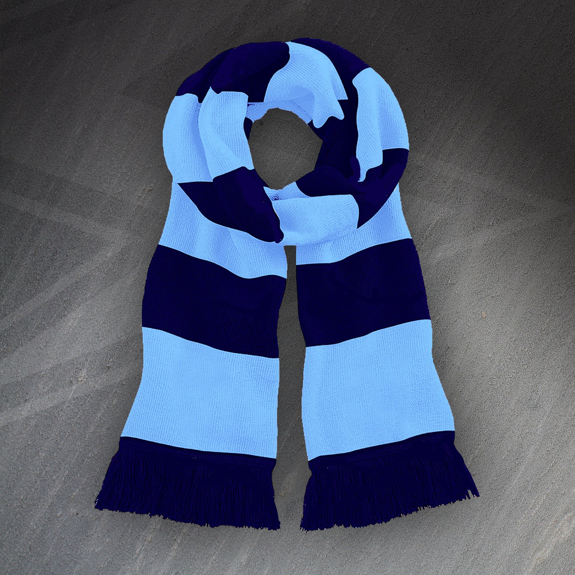 Navy Sky Blue Bar Scarf