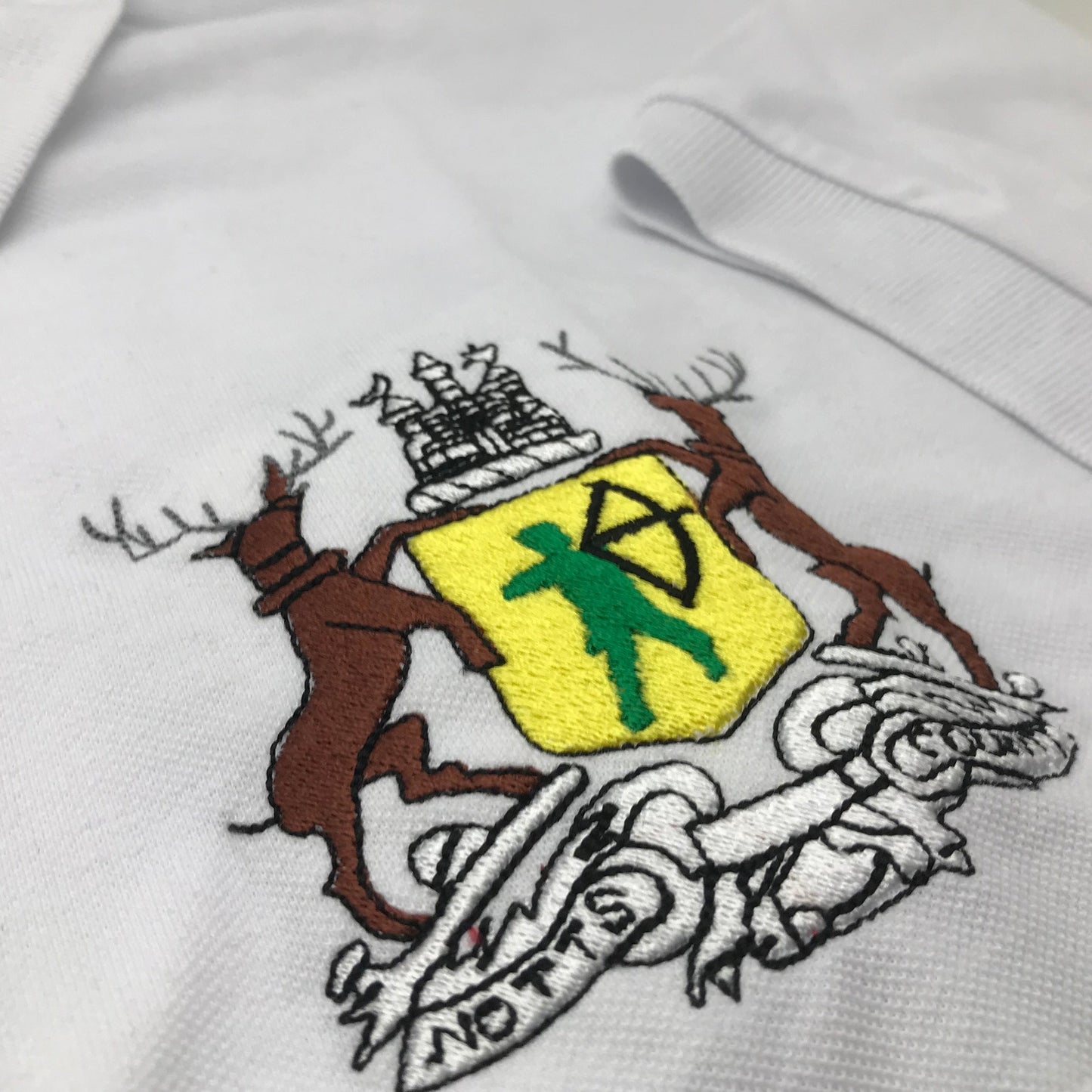 Retro Notts County Football Polo Shirt