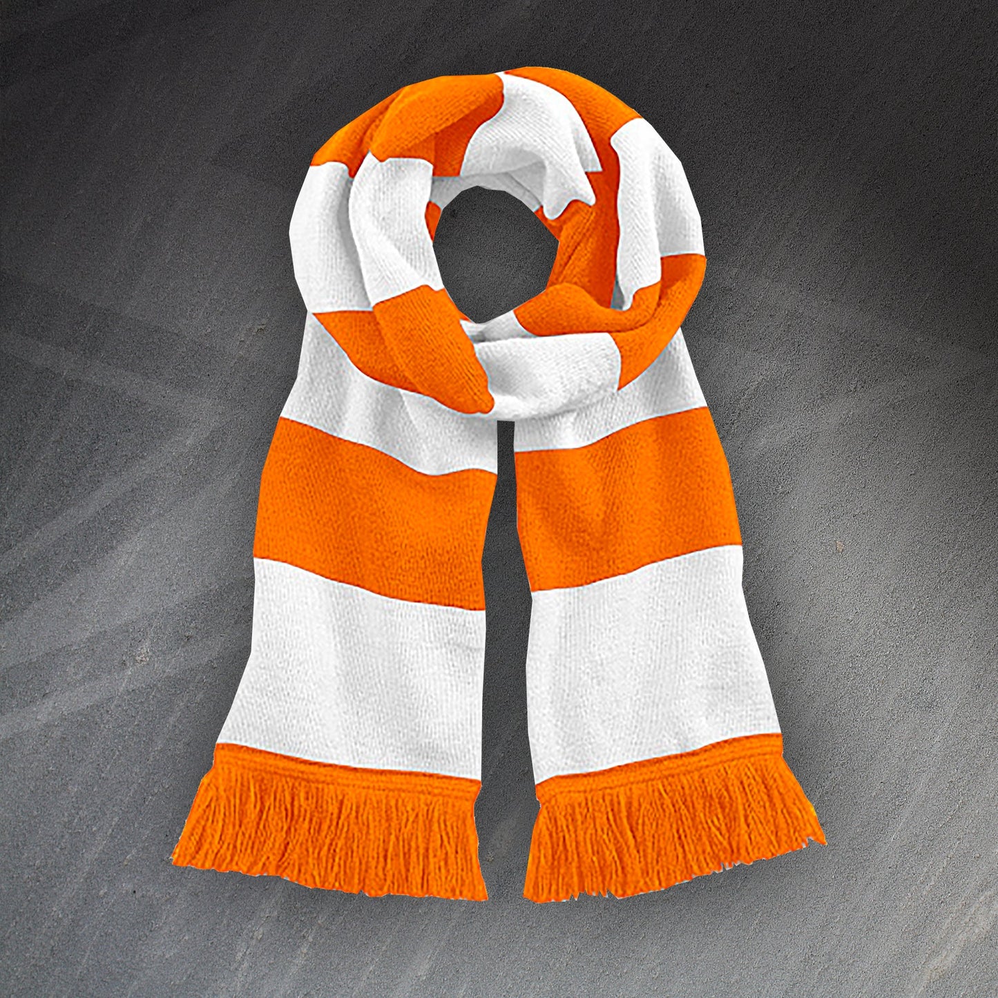 Orange White Bar Scarf