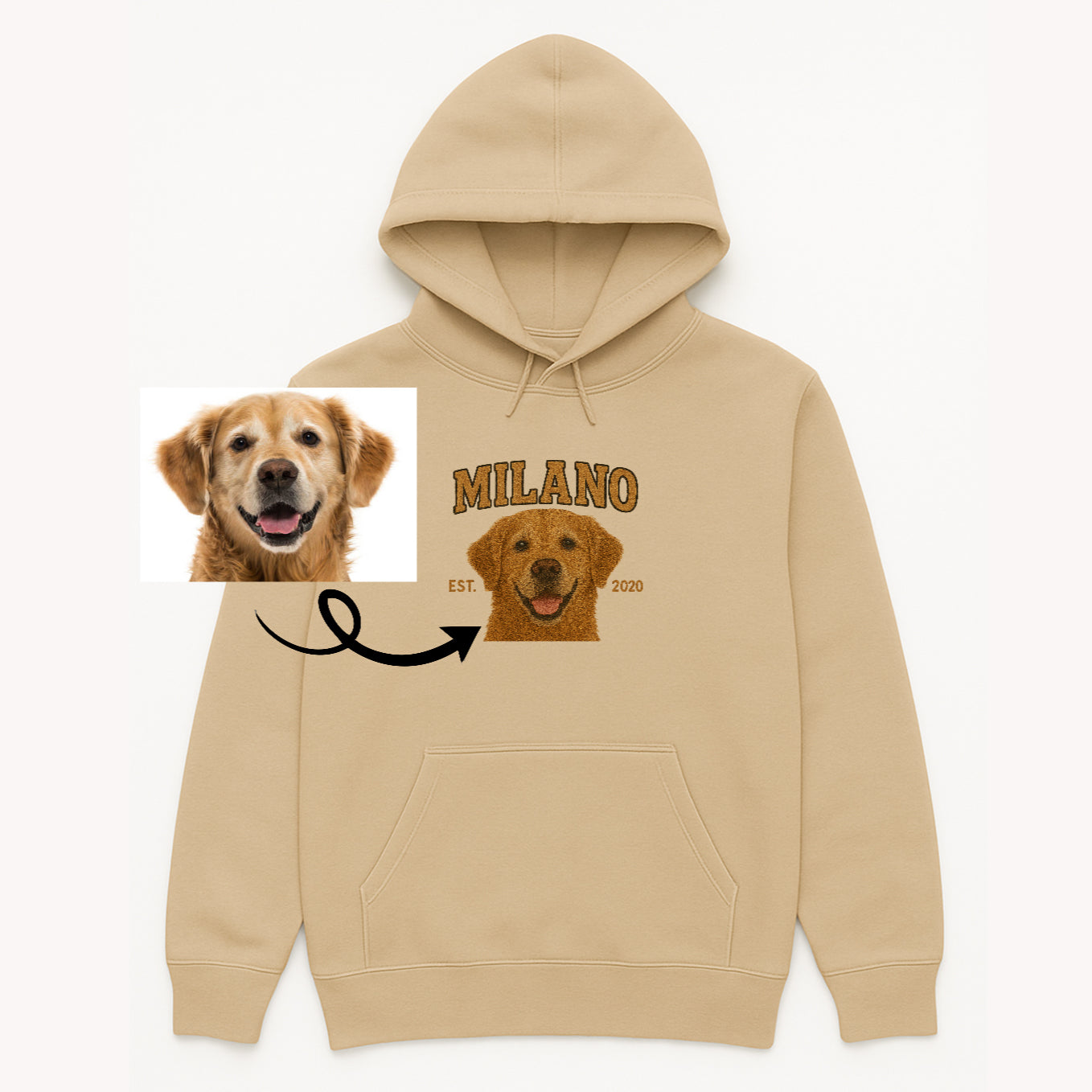 Custom Embroidered Dog Hoodie