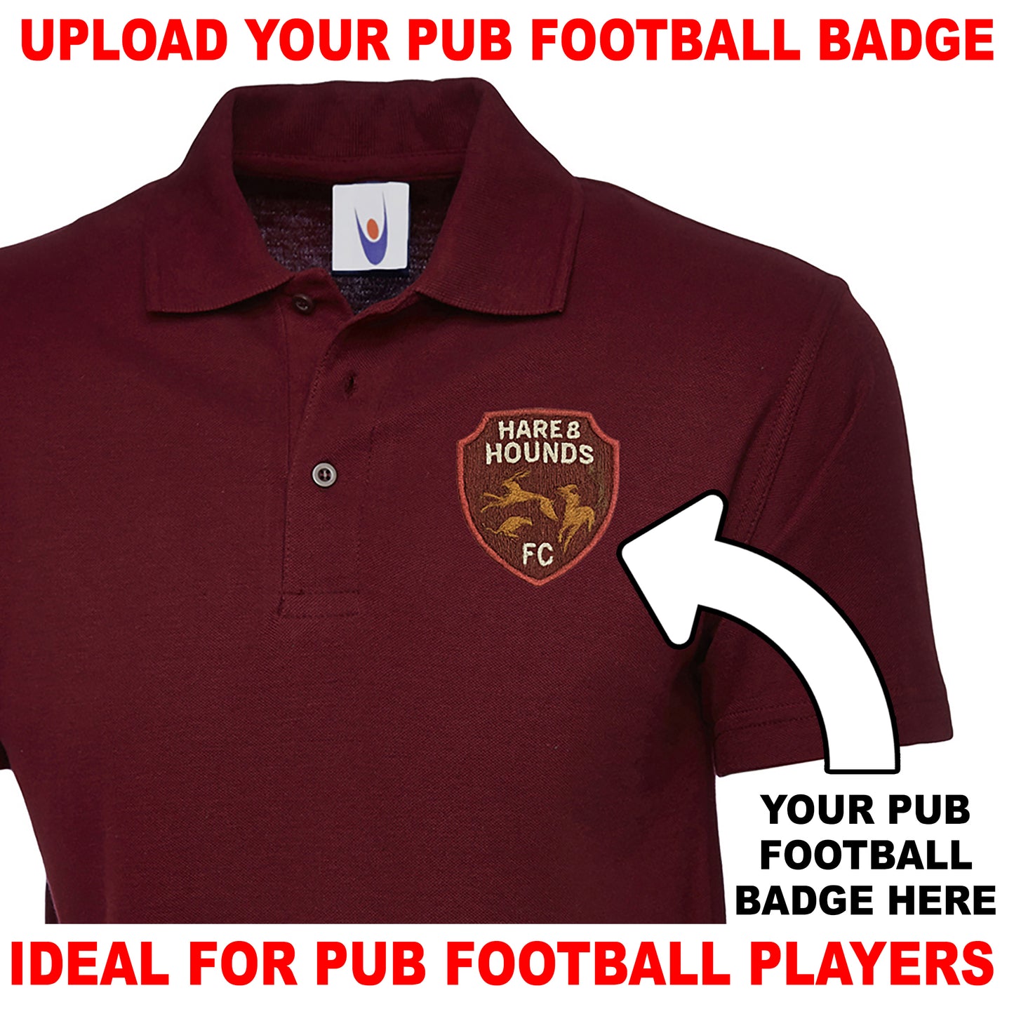 Personalised Pub Football Polo Shirt
