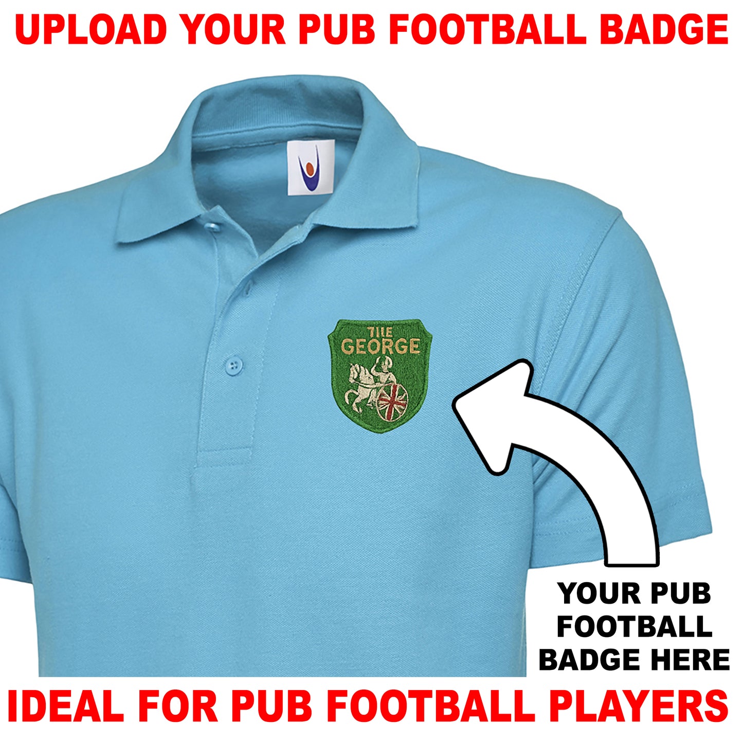 Personalised Pub Football Polo Shirt