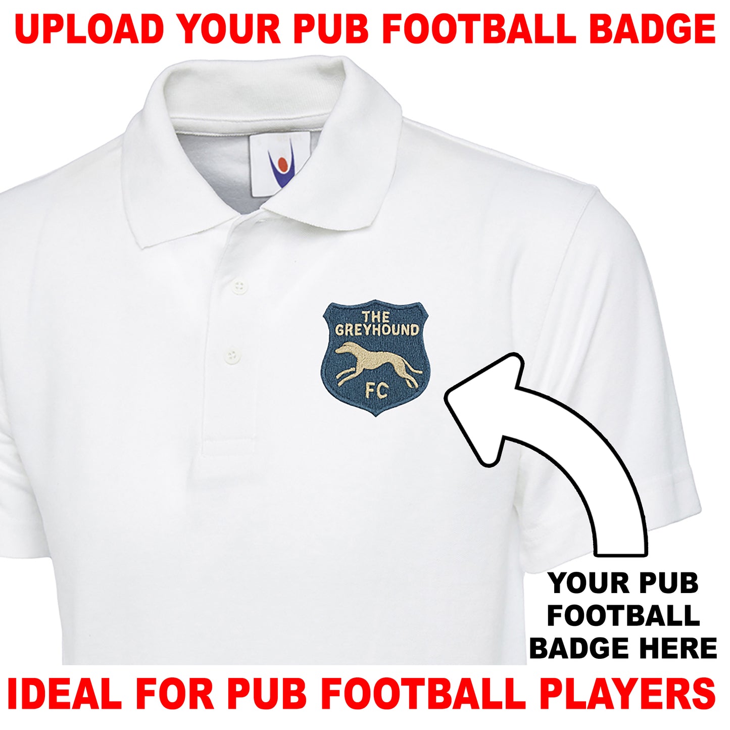 Personalised Pub Football Polo Shirt